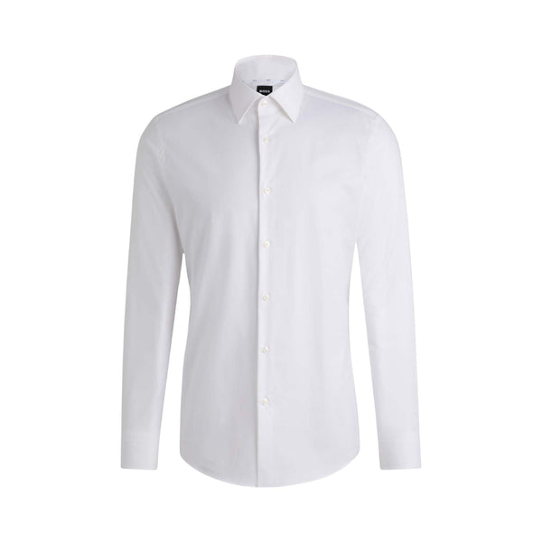 Boss Camicia elegante Camicia Uomo H-Hank in cotone Bianco - Francavilla Moda